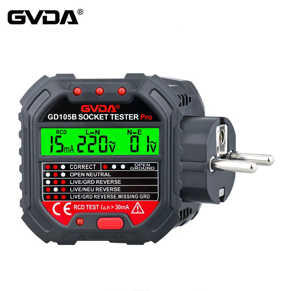 المعلمة الفنية لجهاز GVDA Socket Tester GD105B