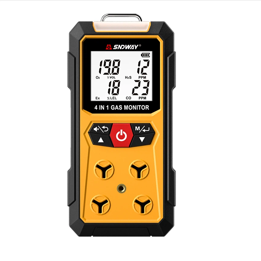 طلب العميل الإندونيسي 4 في 1 كاشف الغاز المتعدد SW -7500 مختلط مع العناصر الأ...