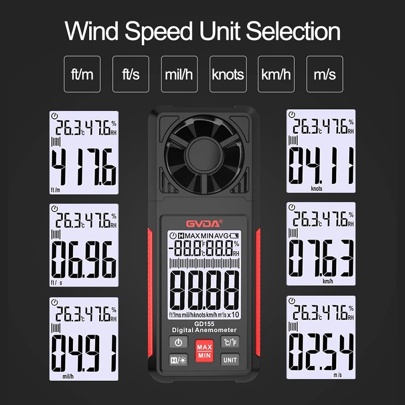 wind speed unit selection -